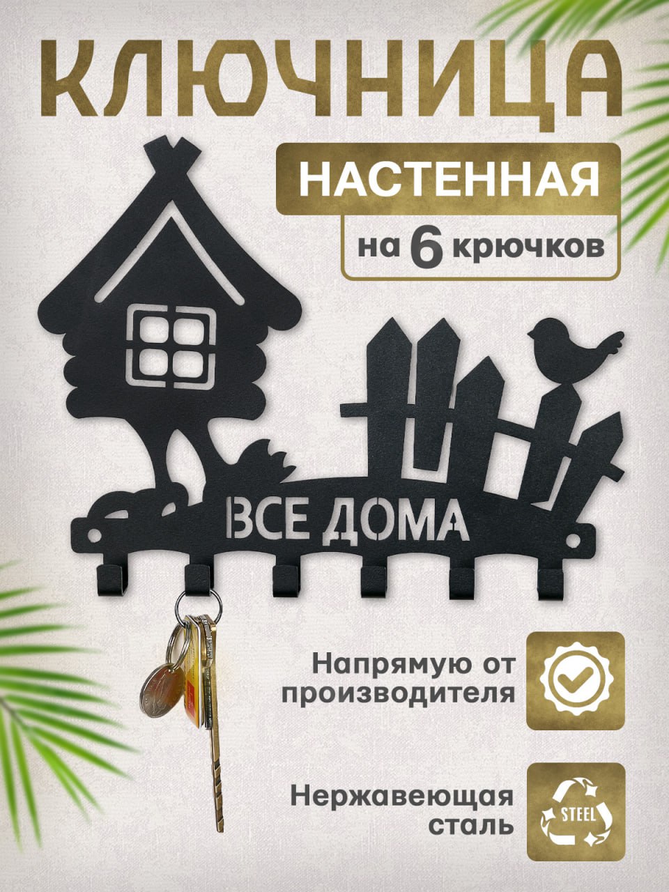 Ключница настенная в прихожую металлическая Ключница настенная в прихожую