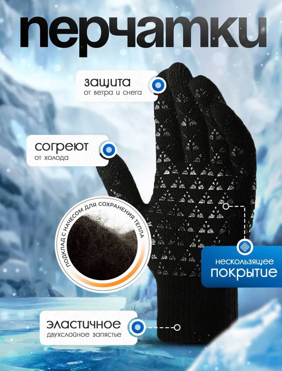 Перчатки зимние мужские Перчатки зимние мужские